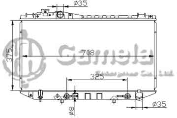 6192025461-T - Radiator for TOYOTA CRESSIDA.89-92 GX81 A/T OEM: 1640070360, 1640070480