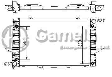 6192222004-T - Radiator for VOLVO 850 SERIES / C70 / S70 / V70 / XC70 L5 2.4/2.5 93-06 A/T NISSENS: 65539A OEM: 6842768, 8602562, 8601001 DPI: 2099