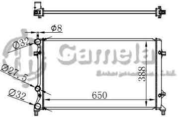 6192223003-T - Radiator for VOLKSWAGEN CADDY GOLF 09- LAVIDA 08- M/T NISSENS: 65296 OEM: 18012151A DPI: 13215 13234