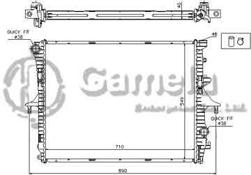 6192223015-T - Radiator for VOLKSWAGEN TOUAREG V6/V8 3.2/4.2 04-06 M/T NISSENS: 65276A OEM: 7L0121253A DPI: 2756