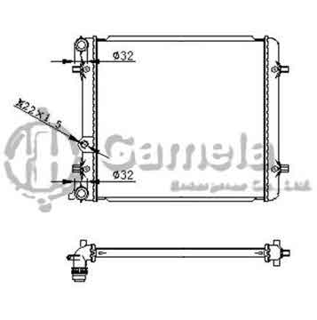 6192223020-T - Radiator for VOLKSWAGEN GOLF IV / BORA / SEAT LEON / SKODA OCTAVIA 16V 1.4/1.6i 96- M/T NISSENS: 641011 OEM: 1J0121253G