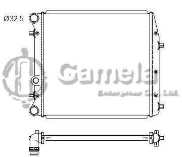 6192223023-T - Radiator for VOLKSWAGEN POLO / POLO SDN / SEAT IBIZA / SKODA FABIA 12V/16V 1.2/1.4/1.6i 99-04 M/T NISSENS: 65269A OEM: 6Q0121253J, 6Q0121253K