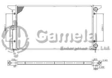 6192223025-T - Radiator for VOLKSWAGEN SHARAN / SEAT ALHAMBRA 20V/Tdi 1.8/1.9 95-00 M/T NISSENS: 67305 OEM: 7M0121253K