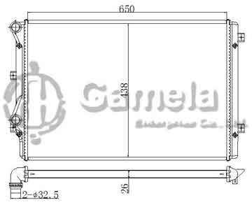 6192223027-T - Radiator for VOLKSWAGEN GOLF V / PASSAT / AUDI A3 / SKODA OCTAVIA 16V/Tdi 1.8/1.9 03- M/T NISSENS: 65279A OEM: 1K0121251L, 1K0121253L DPI: 13212