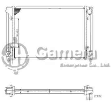 6192223028-T - Radiator for VOLKSWAGEN PASSAT 1.6/1.8i 88-93 M/T NISSENS: 651651 OEM: 353121253AA