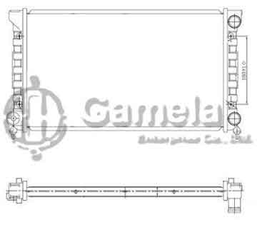 6192223040-T - Radiator for VOLKSWAGEN PASSAT 1.6/1.8i 88-93 M/T NISSENS: 651741 OEM: 353121253AC, 353121253AL