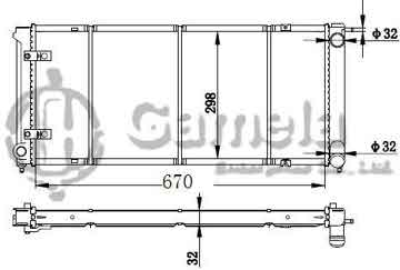 6192223061-T - Radiator for VOLKSWAGEN JETTA MT OEM: 191121253B