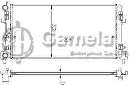 6192223062-T - Radiator for VOLKSWAGEN POLO (6R_) 1.2 TSI MT MT NISSENS: 640012 OEM: 6R0121253, 6R0121253A