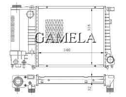 6200001 - Radiator for BMW 3E30 316i/318i 87- MT OEM: 1719024 1719305 NISSENS: 60729A