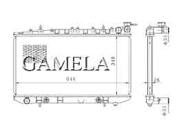 6200011 - Radiator for INFINITI G20 95-98 OEM: 21460-62J01/62J00