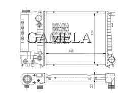 6200061 - Radiator for BMW 3E30 316i/318i 87- AT OEM: 1719301 NISSENS: 60731A