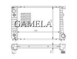 6200062 - Radiator for BMW 3E30 320i/325ix 87- AT OEM: 1719355 NISSENS: 60797A