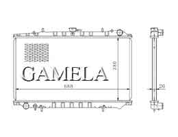 6200073 - Radiator for BLUEBIRD U12 MT OEM: 21410-55E00 DPI: 1186