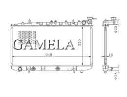 6200078 - Radiator for SUNNY B13 91-93 AT OEM: 21460-68Y00/66Y00/60Y00 DPI: 1152