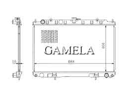6200089 - Radiator for Cefiro/Infiniti I 30 A33 00-03 MT OEM: 21410-2Y900 DPI: 2329
