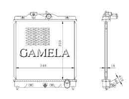 6200098 - Radiator for CIVIC D13B 92-00 MT OEM: 19010-P01-003/004 DPI: 1290