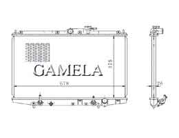 6200127 - Radiator for HONDA ACCORD COUPE 98-00 OEM: 19010-PAA-A02