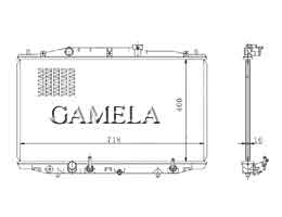 6200130 - Radiator for HONDA ACCORD 2.4CM5 03- AT OEM: 19010-RAA-A51 DPI: 2569