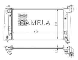 6200179 - Radiator for CORDOLLA ZZE12 01-04 MT OEM: 16400-21140 DPI: 2428