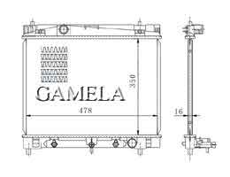 6200187 - Radiator for ECHO YARIS 05- AT OEM: 16400-21300 DPI: 2890