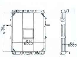 6200476 - Radiator for Ford Cargo 1622/2422 Betoneira Euro II 2002