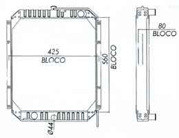 6213048 - Radiator L - 608 D / 708 E 6213048