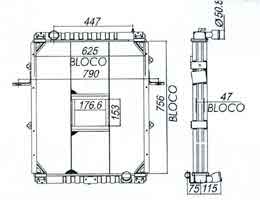 6252607 - Radiator Betoneira 2422 / 2425 6252607