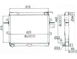 6253821 - Radiator for VW 8140