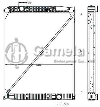 6255002 - Radiator for BENZ ACTROS'96- 18 TONS MT