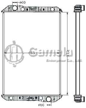 6255012 - Radiator for MERCEDES-BENZ AXOR'02- MT OEM: 9405000603/0703