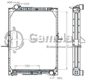 6255013 - Radiator for BENZ NG90'87- 30 TONS AT OEM: 6525014401