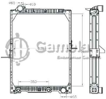 6255015 - Radiator for BENZ NG90'87- 24 TONS AT OEM: 6525014901/6701