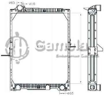 6255016 - Radiator for BENZ NG90'87- 24 TONS MT