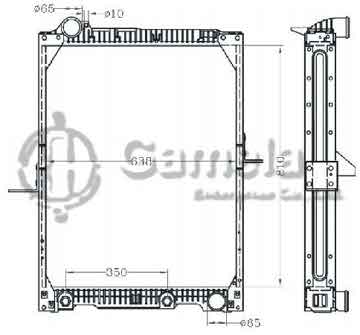 6255017 - Radiator for BENZ NG90'87- 12 TONS AT OEM: 6525011601