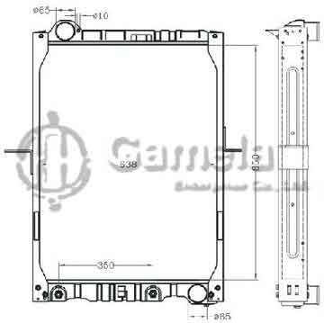 6255019 - Radiator for BENZ NG90'87- 24TONS AT OEM: 6525014901/6701