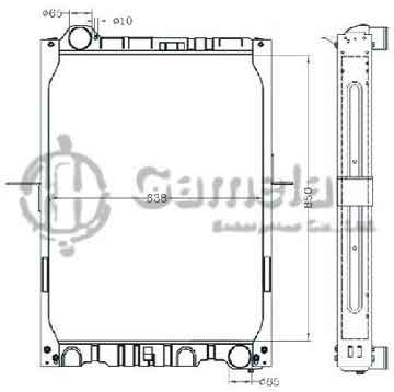 6255020 - Radiator for BENZ NG90'87- 24TONS MT