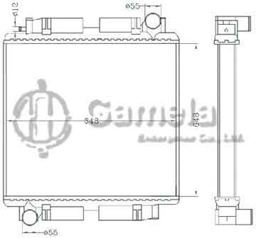 6255022 - Radiator for BENZ BUS MT OEM: A3825000102