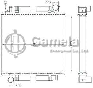 6255023 - Radiator for BENZ BUS MT OEM: A6345010201KZ/A6345010001KZ