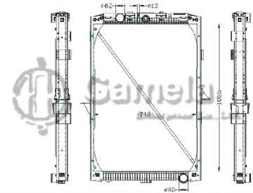 6255030 - Radiator for DAF XF105'05- 410/460/510 GINAF X-SERIES'05- MT OEM: 1739550/1692332/1861737/1856628