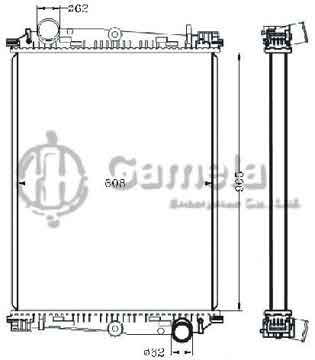 6255031 - Radiator for DAF F85'92- 300/330/360/400 MT OEM: 1241583/1265520/1265522/1628621