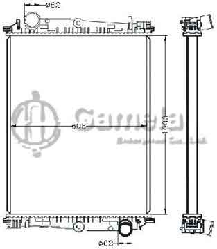 6255032 - Radiator for DAF 85CF'98- 340/380/430 MT OEM: 1327920/1432145/1628623