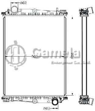 6255033 - Radiator for DAF 65CF'98- 340/380/430 MT OEM: 1241580/1281400/1628515