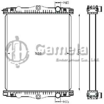 6255035 - Radiator for DAF LF45'01- 130/150/160/170 MT OEM: 1403273/1407721