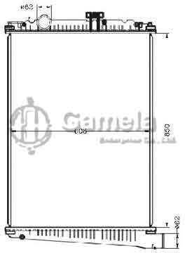 6255039 - Radiator for DAF 65CF/75CF'98- DAF CF65/CF75'01 MT OEM: 1434916/1627416