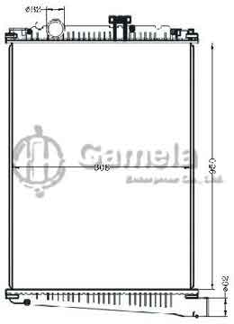 6255040 - Radiator for DAF 85CF'98- 480 DAF CF85'01- 330/400 MT OEM: 1434917/1627415/1698298