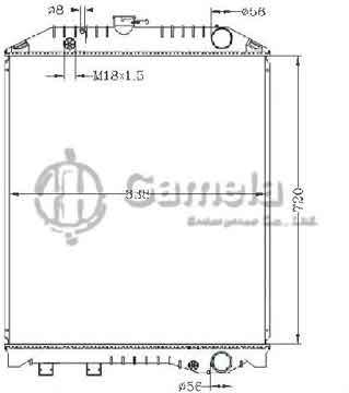 6255047 - Radiator for HINO RANGER FMIJ- MT