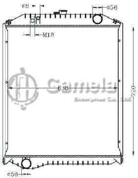 6255048 - Radiator for RANGER J08C'94-95 MT OEM: 16090-4674