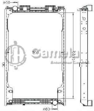 6255054 - Radiator for MAN F2000 V-10/D28'94- MT OEM: 81061016421/6439