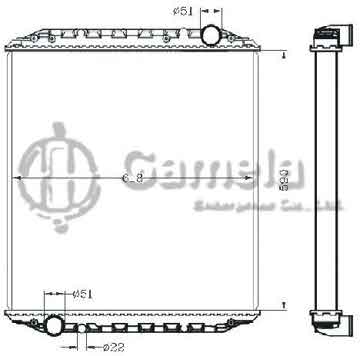 6255055 - Radiator for MAN L2000'93- MT OEM: 85061016101/6010