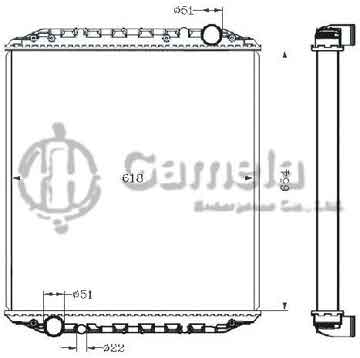 6255056 - Radiator for MAN L2000'93-97 MT OEM: 81.06101.6002/81.06101.6443/81.06101.6449/81.06101.6453